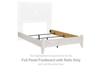 Paxberry - Whitewash - Full Panel Footboard w/Rails