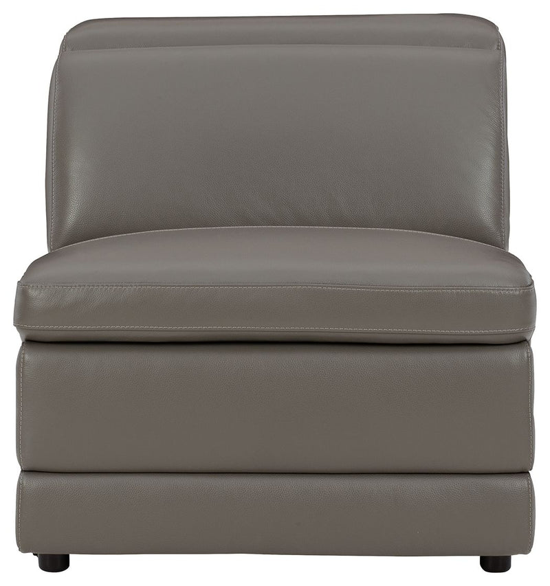 Texline - Gray - Armless Chair/Manual Headrest