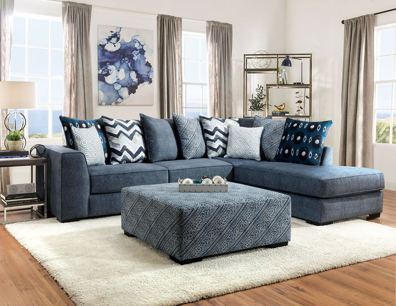 Brielle - Sectional - Blue - Grand Furniture GA