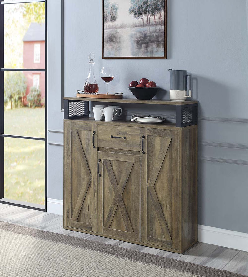 Abiram - Server - Rustic Oak Finish - Grand Furniture GA