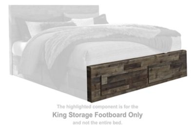 Derekson - Multi Gray - King Storage Footboard