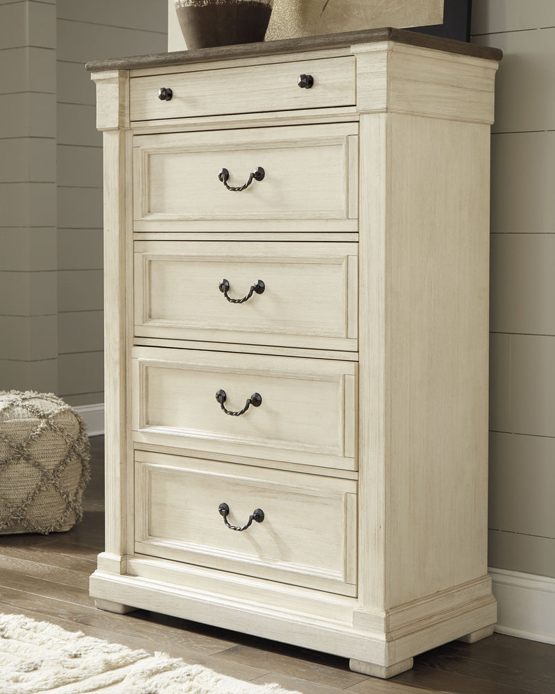 Bolanburg - Antique White / Brown - Five Drawer Chest