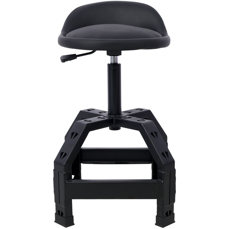 Pneumatic 360 Degree Swivel Stool, Mechanics Rolling Creeper Seat, Heavy Duty Mechanics Stool