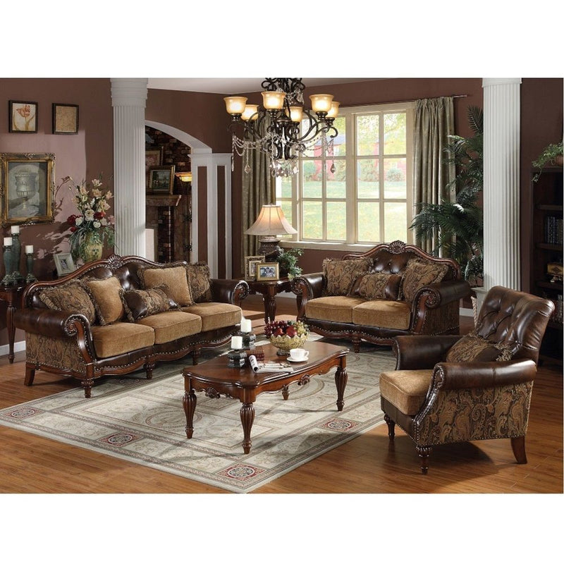 Dreena - Sofa (With 5 Pillows) - Dark Brown - 93" - Grand Furniture GA