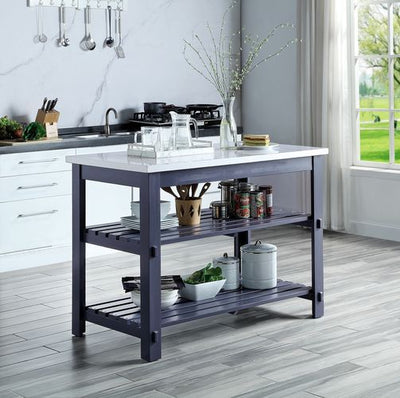 Enapay - Kitchen Island - Black - Grand Furniture GA