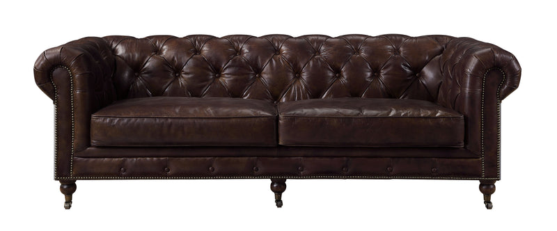 Aberdeen - Sofa - Vintage Brown Top Grain Leather - Grand Furniture GA