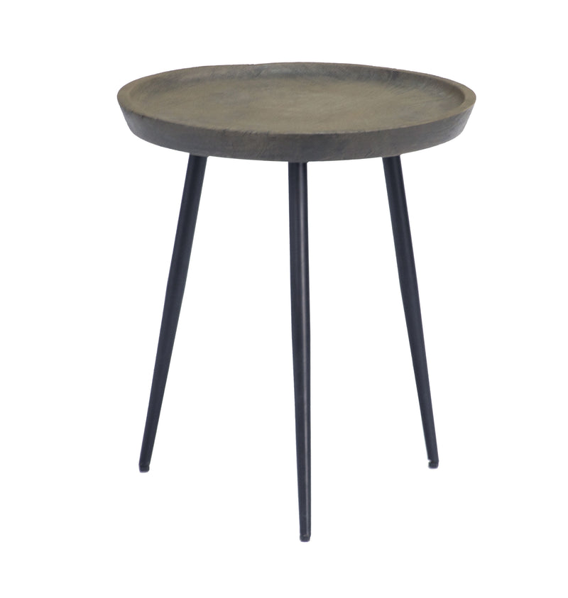 Saul - Accent Table - Sandblast Gray / Antique Gunmetal Finish