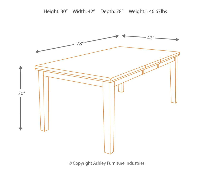 Ralene - Medium Brown - Rectangular Dining Room Butterfly Extension Table