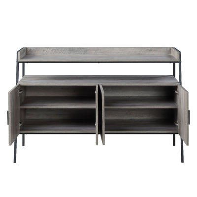 Samiya - TV Stand - Gray Oak & Black Finish - Grand Furniture GA