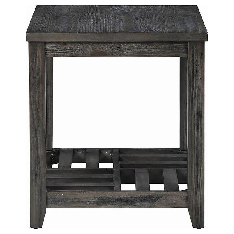 Cliffview - 1-Shelf Square Wood Side End Table - Gray