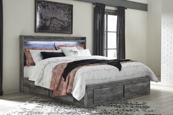 Baystorm - Gray - King Storage Footboard