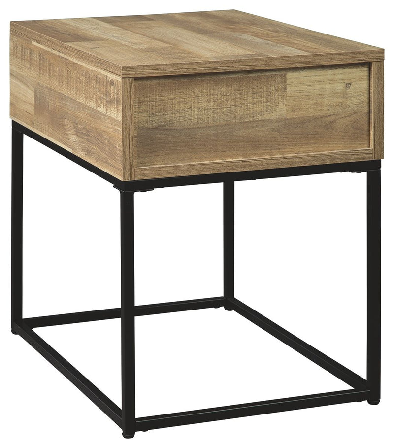 Gerdanet - Natural - Rectangular End Table