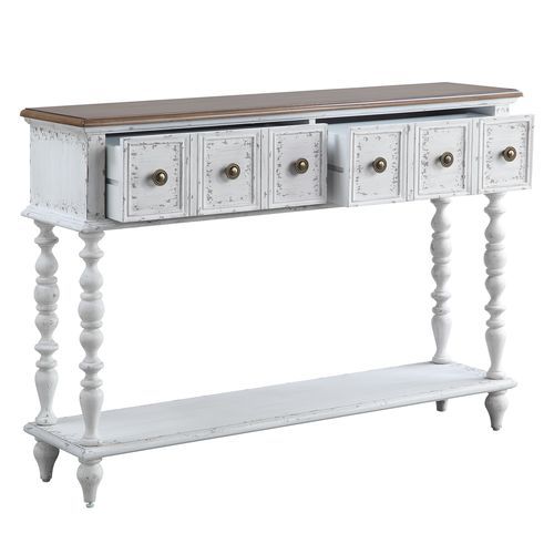 Bence - Console Table - White - Grand Furniture GA