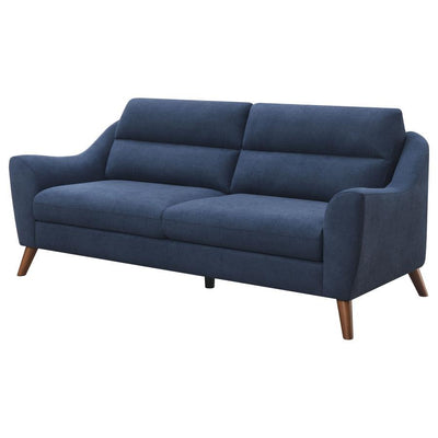 Gano - Upholstered Sloped Arm Sofa - Navy Blue