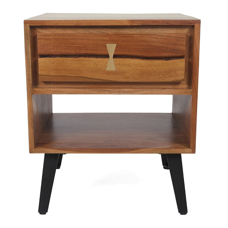 Asther Bedside Table - Natural Brown