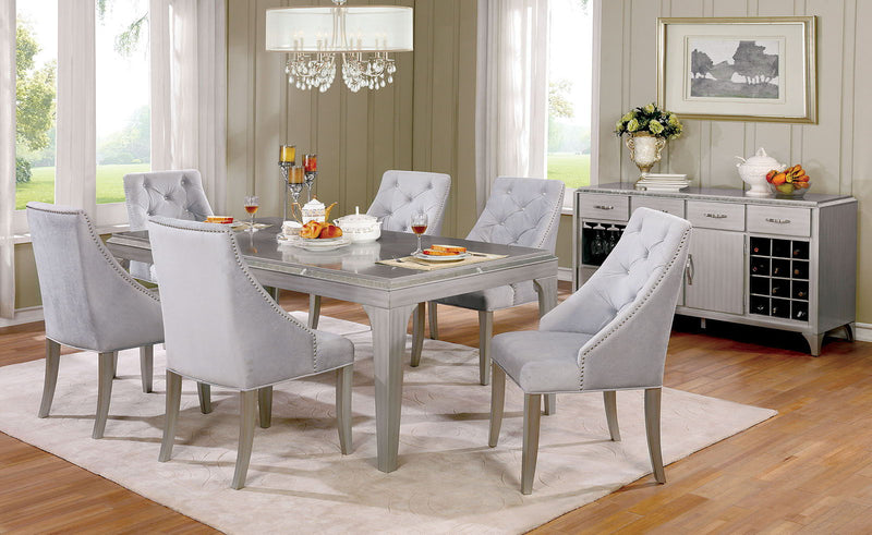 Diocles - Dining Table - Silver / Gray - Grand Furniture GA