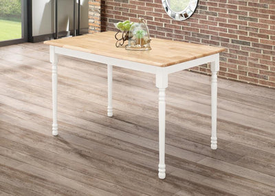 Taffee - Rectangular Solid Wood Dining Table - White