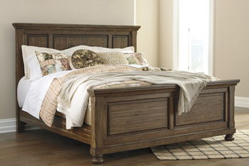 Flynnter - Medium Brown - Queen Panel Footboard