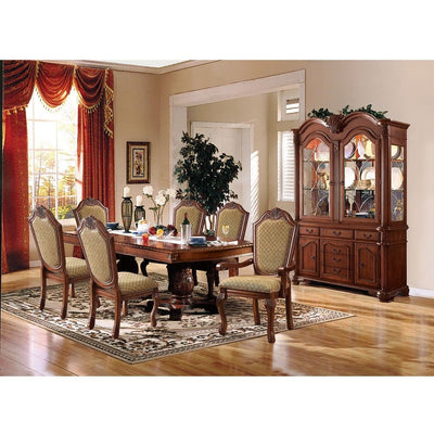 Chateau De Ville - Dining Table With Double Pedestal - Dark Brown - 46" - Grand Furniture GA