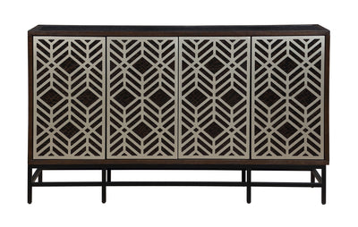 Savannah - Four Door Credenza - Miles Espresso Brown / Black