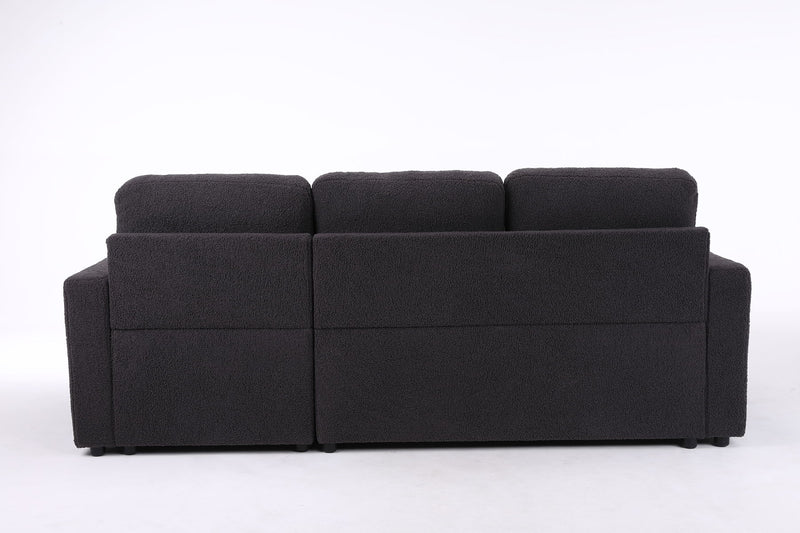 Lambswool - Pull Out Sleeper Sectional Sofa With Storage Chaise