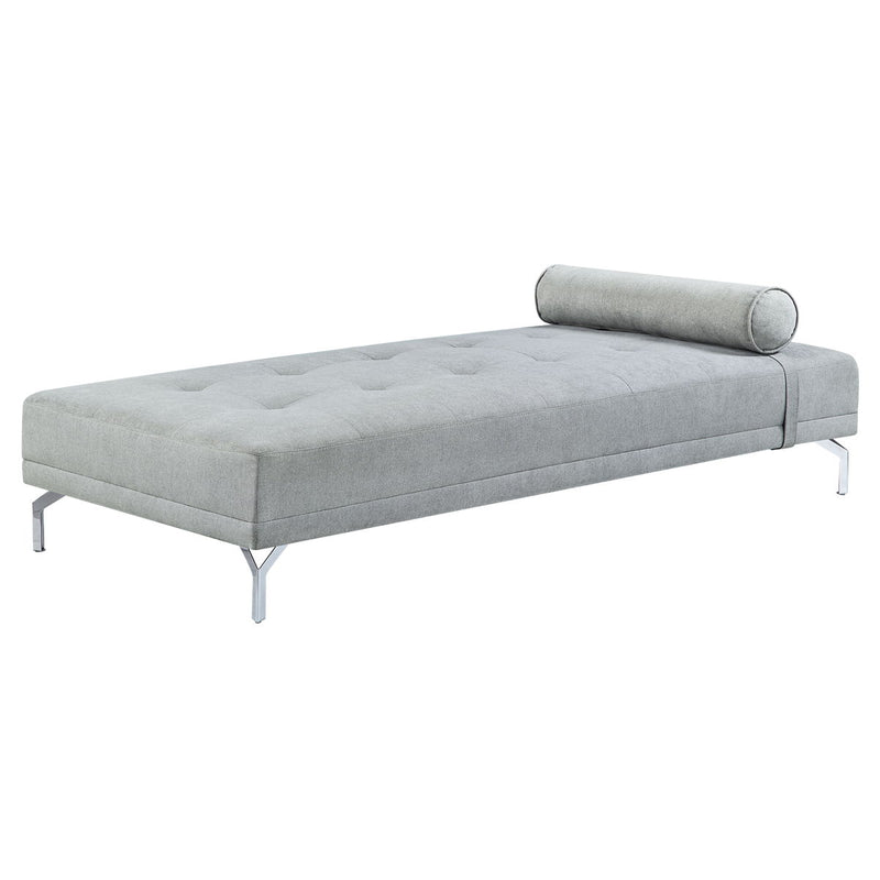 Quenti - Futon - Gray Melange Velvet - Grand Furniture GA