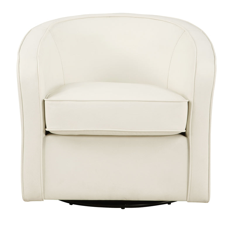 Acadia - Swivel Accent Chair - White