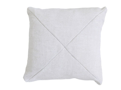 A 20" x 20" square, off-white Universal Furniture cushion with a textured fabric and an x-shaped stitching pattern across the surface, set against a white background.