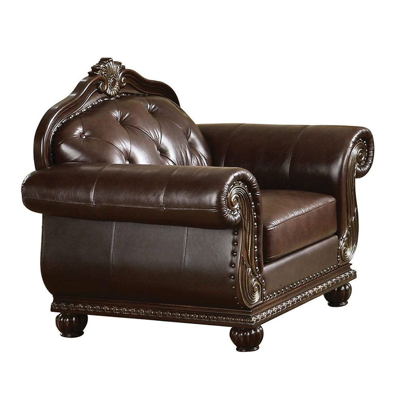 Anondale - Chair - Espresso Top Grain Leather Match - Grand Furniture GA