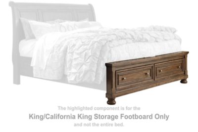 Flynnter - Medium Brown - King/Cal King Storage Ftbd