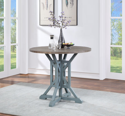 Bar Harbor - Round Counter Height Dining Table - Blue