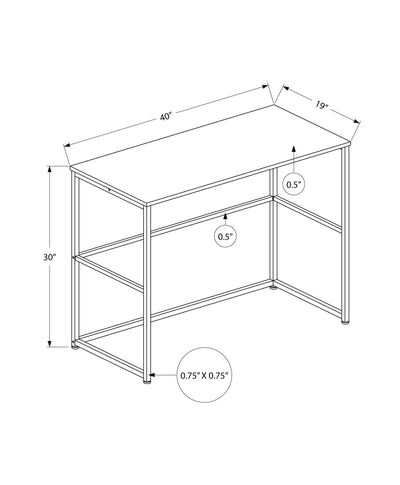 Computer Desk, Home Office, Laptop, Left & Right Set-Up, Storage Drawers, Work, Contemporary, Modern - Black