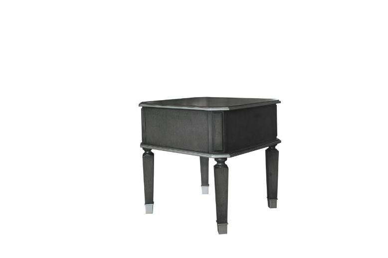 House - Beatrice End Table - Charcoal & Light Gray Finish - Grand Furniture GA