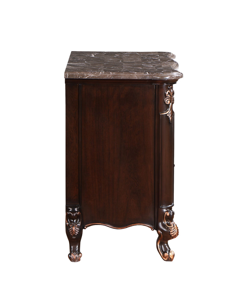 Constantine - Nightstand With Marble Top - Cherry