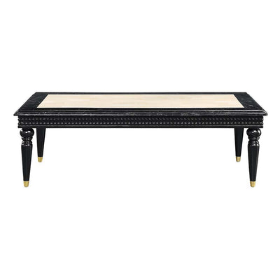 Tayden - Coffee Table - Marble Top & Black Finish - Grand Furniture GA