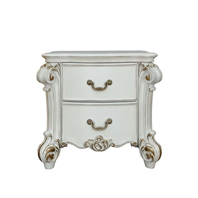 Vendom - Nightstand - Antique Pearl Finish - Grand Furniture GA