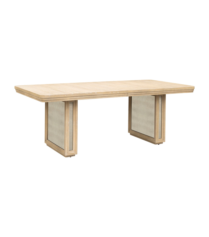 Damone - Dining Table - Cerused White Oak