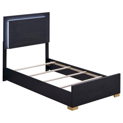 Marceline - Wood LED Panel Bed