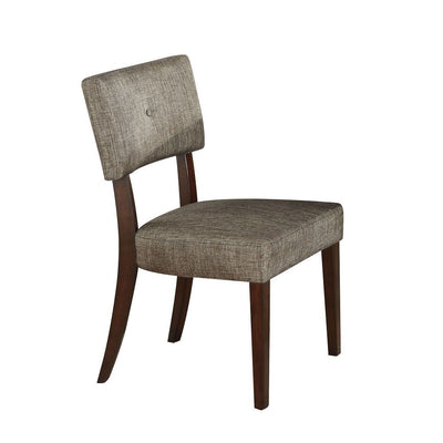 Drake - Side Chair (Set of 2) - Gray Fabric & Espresso - Grand Furniture GA