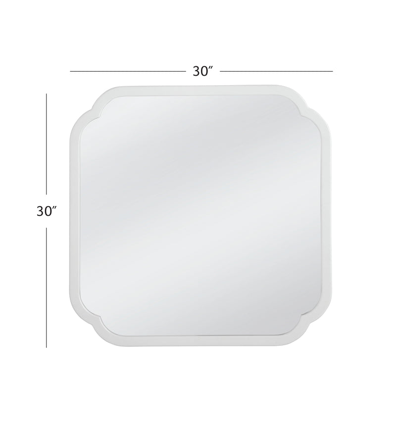 Clover - Square Wall Mirror - White