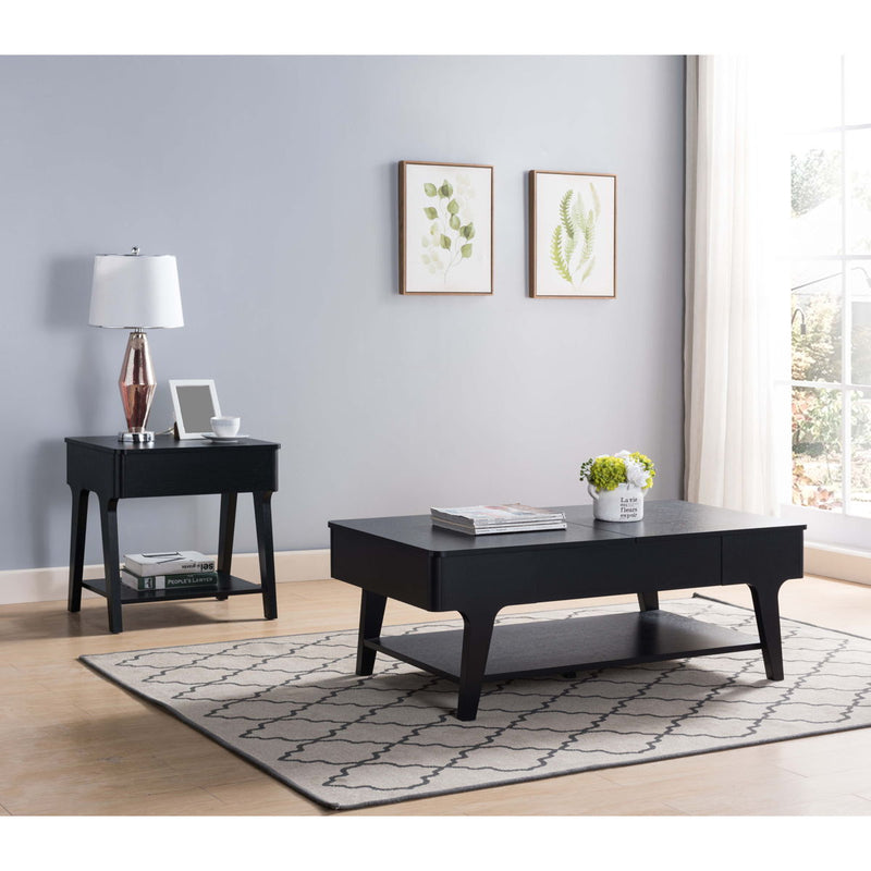 End Table, Lift Tabletop - Black