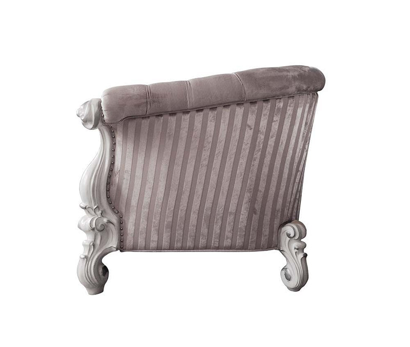 Versailles - Chair - Ivory Fabric & Bone White Finish - Grand Furniture GA