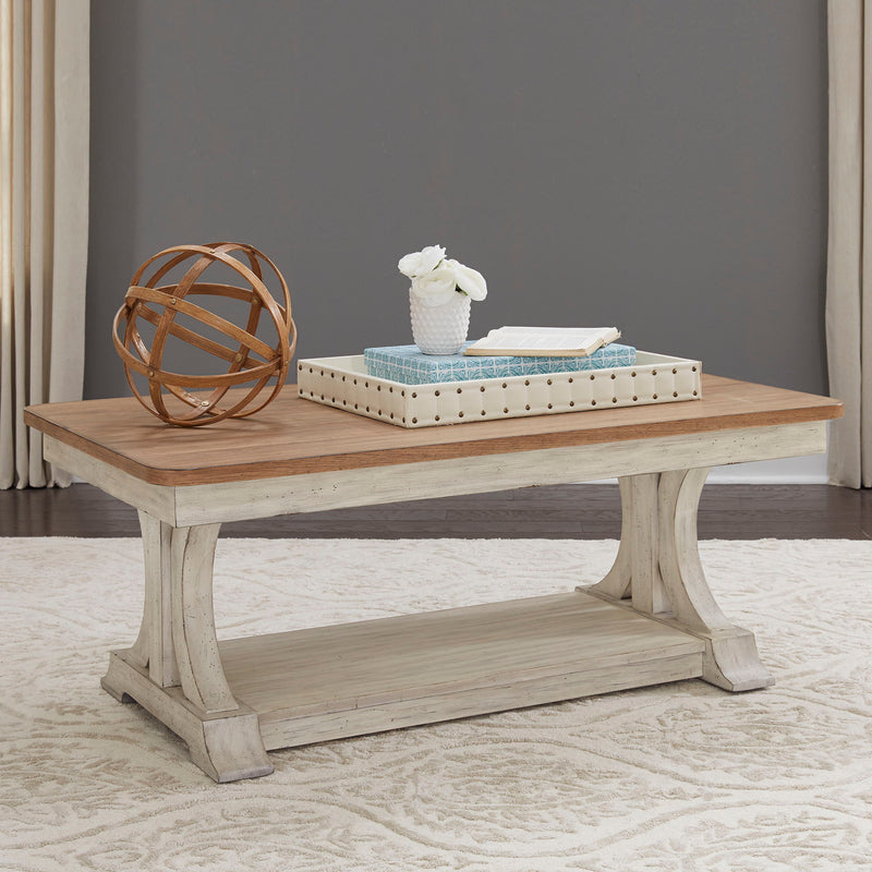 Farmhouse Reimagined - Rectangular Cocktail Table - White