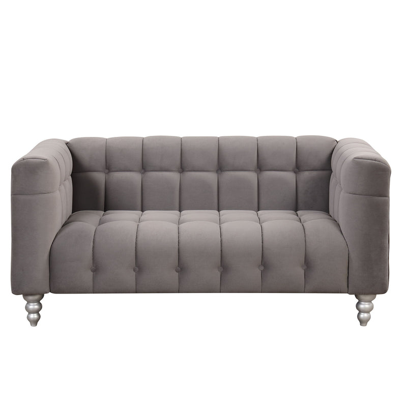 Modern Sofa Dutch Fluff Upholstered Sofa With Wood Legs, Buttoned Tufted Backrest