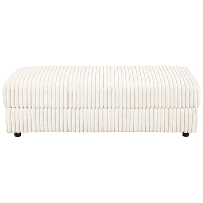 Emberson - Upholstered Rectangular Storage Ottoman - Ivory