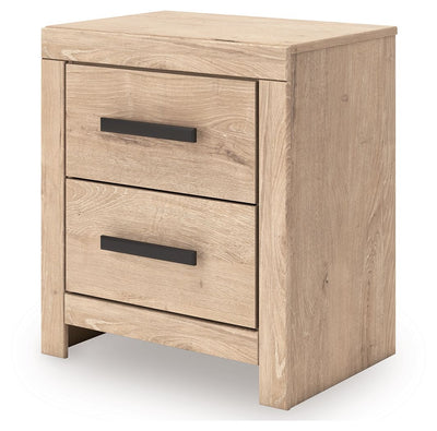 Sanginlane - Tan - Two Drawer Night Stand