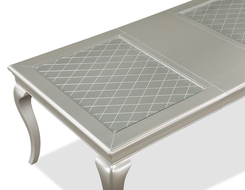 Caldwell - Dining Table (18 Leaf) - Silver - Grand Furniture GA