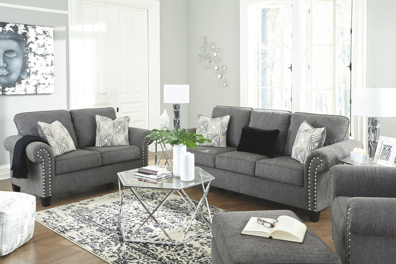 Agleno - Charcoal - 2 Pc. - Sofa, Loveseat