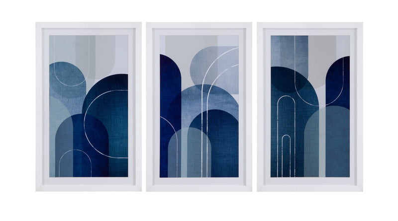 Retrieve - Framed Print (Set of 3) - White