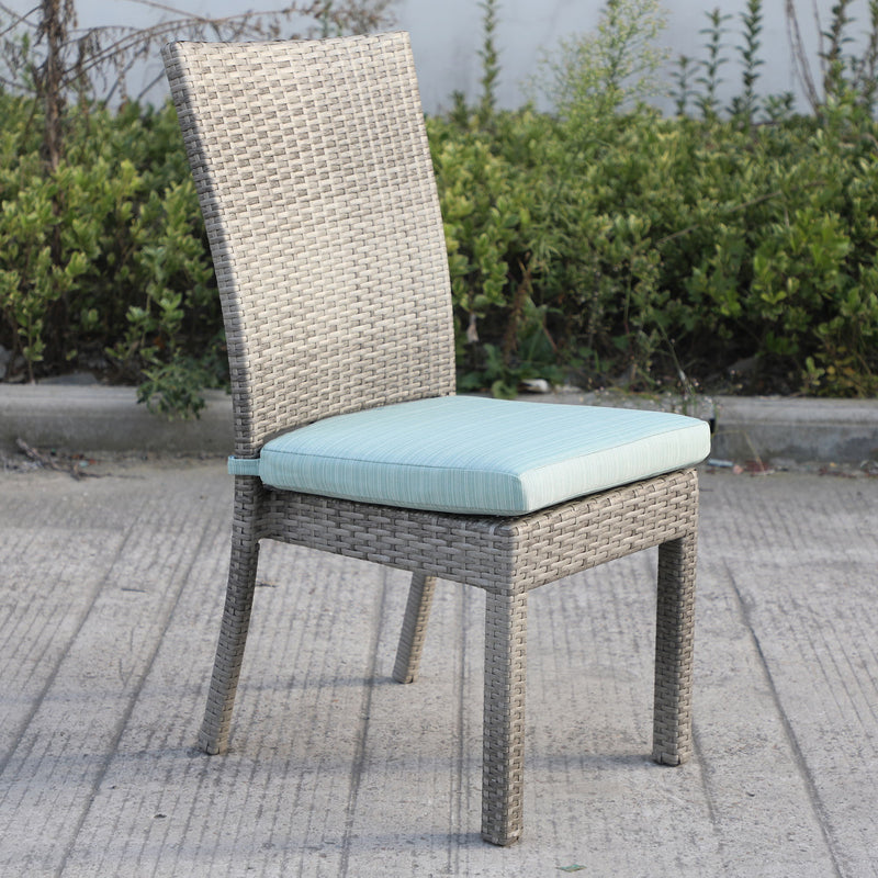 Balcones - Outdoor Wicker Dining Chairs With Cushions (Set of 8)